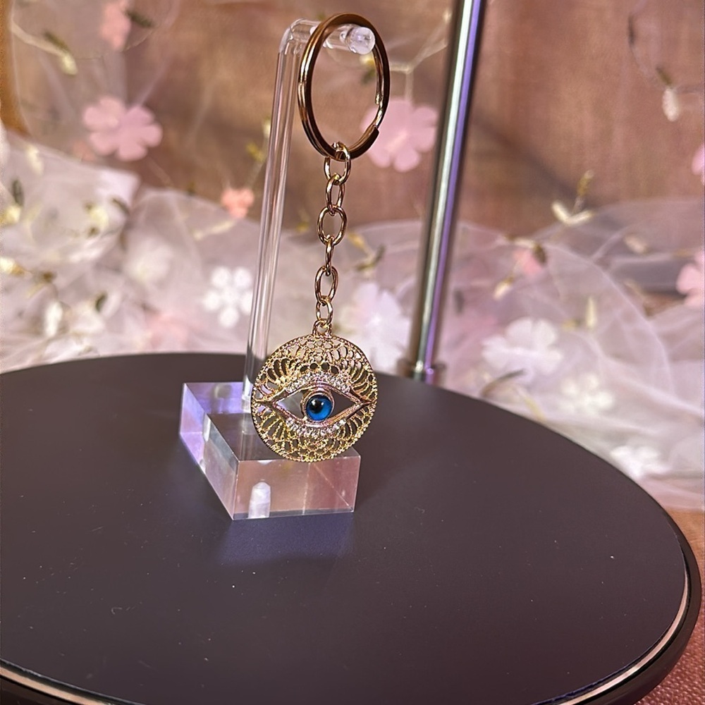 Evil Eye with Rhinestones Key Chain - Picture 3 of 4